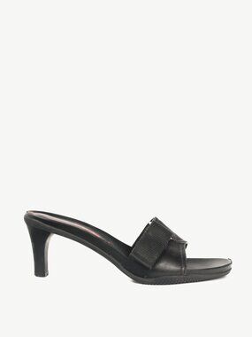 Prada Sport Black Leather Mule Sandals